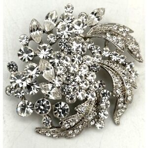 Crystal Pendant‎ Rhinestone Sparkling Marquise Silver Tone BinAH